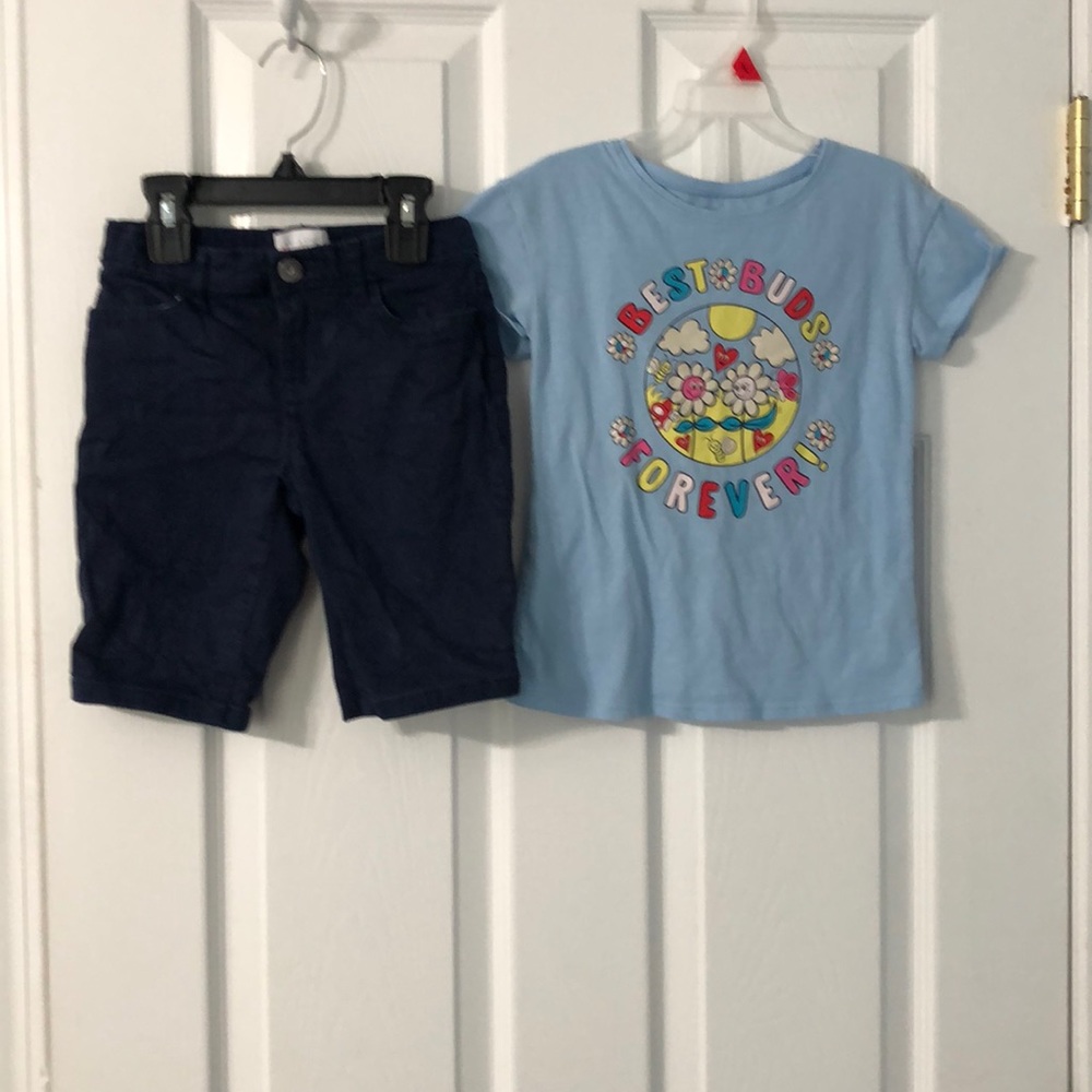 Size6 shorts and top